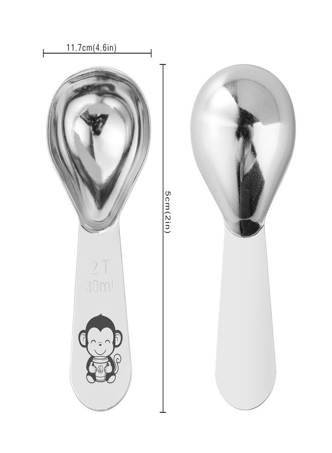 VRUIFA Tablespoon Measuring Spoon, Stainless Steel Coffee Scoop for Ground Coffee, Suger, Bean, Tea, Flour, Short Handle Fits inside Airscape Canisters(30ML*2) - Image 2