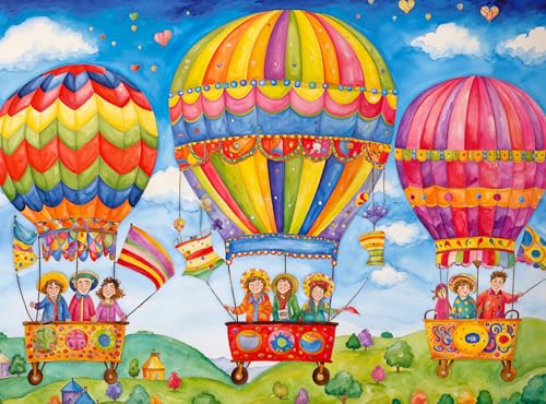 Cross & Glory Cross Glory Vibrant Floating on Cloud Nine 1000 Piece Jigsaw Puzzle for Adults Vibrant Design 20 x 27 Inches - Image 1