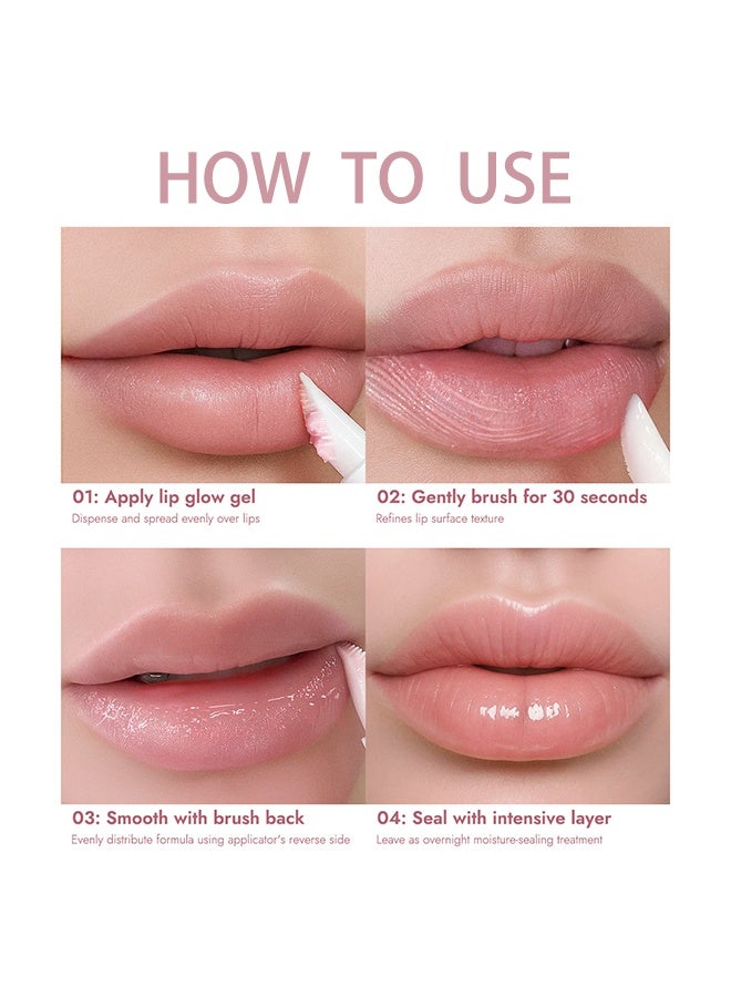 YOUNG VISION Lip Glow Gel, Soft Tube Lip Mask With Silicone Brush Head, Moisturizing, Lip Gel 10g - Image 5