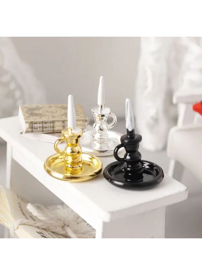 Miniature Silvery Candle Holder For Tealight Or Pillar - Image 1
