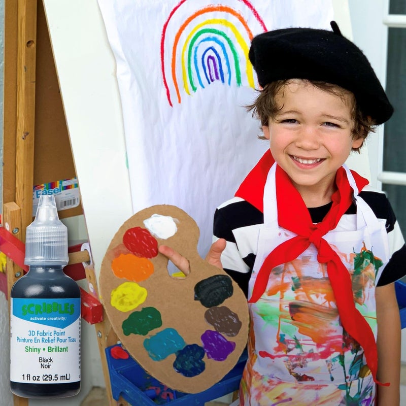 Scribbles Bulk Buy: Scribbles Glitter 3D Paint Glitter - Pack of 20 Glitter, Nontoxic & Permanent Dimensional Paints for Fabrics, T-shirts, Backpacks, Posters, Glass, Wood and More - Image 4