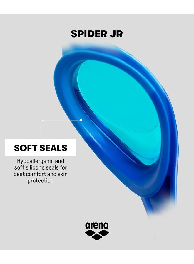 arena Spider Jr Youth Swim Goggles, Red/Smoke/Black, Non-Mirror - Image 4