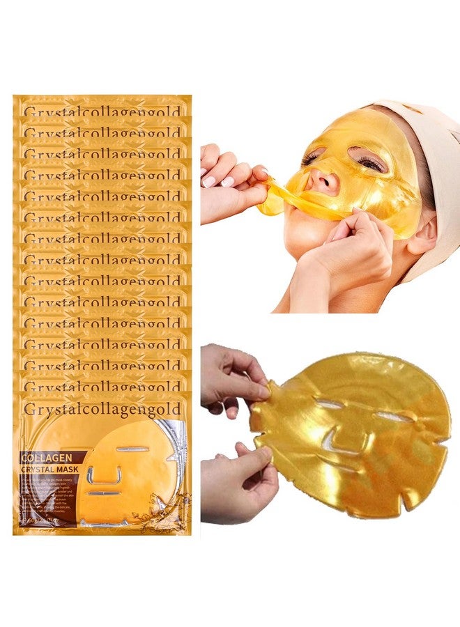 Nielies 24 K Gold Collagen Face Sheet Mask (15 PCS) - Collagen Anti-Aging Korean Face Sheet Mask for All Skin Types - Facial Sheets of Luxury with Collagen (24K Gold) - Image 1