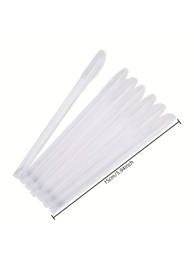5Pcs Transparent Plastic Pen Holder Highlighter Pen Set Fully Transparent Rod Universal Refill - Image 3