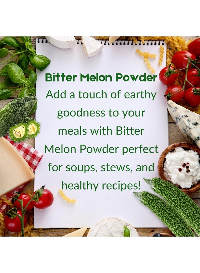 HERBS BOTANICA مسحوق البطيخ المر من هيربس بوتانيكا - مسحوق كارلا 100% طبيعي (مومورديكا شارانتيا)، غير معدّل وراثيًا، خالي من الغلوتين - مثالي للعصائر، الطهي، وأنماط الحياة الصحية - 2 أونصة - Image 4