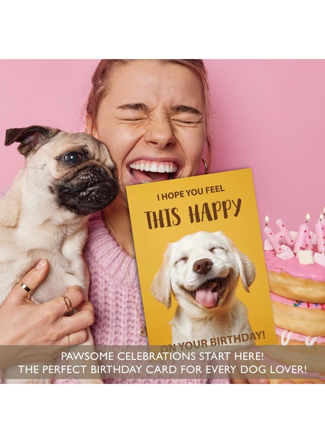 Gooji 5x7 Funny Happy Dog Birthday Card – Cute Puppy Design, Hilarious Greeting, Perfect for Dog Lovers, Men, Women, Husband, Wife - Image 2