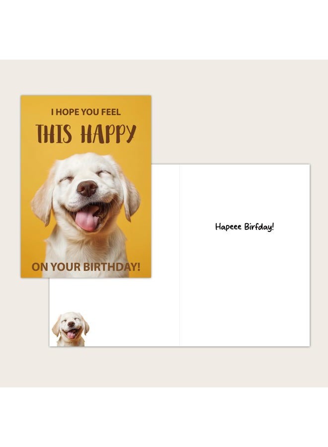 Gooji 5x7 Funny Happy Dog Birthday Card – Cute Puppy Design, Hilarious Greeting, Perfect for Dog Lovers, Men, Women, Husband, Wife - Image 4