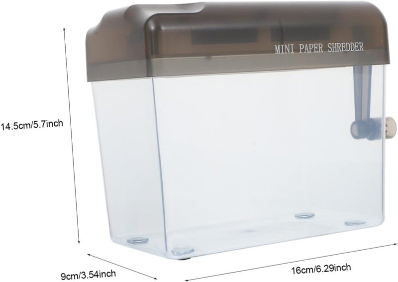 Mini Manual Hand Crank Paper Shredder A6 Desktop Document Cutting Machine for Home Office Paper Strip Cutting - Image 2