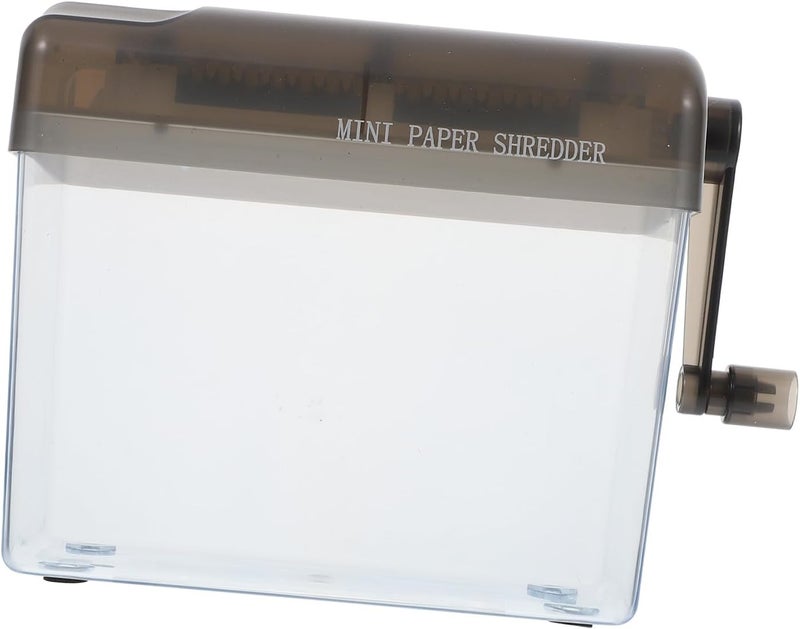 Mini Manual Hand Crank Paper Shredder A6 Desktop Document Cutting Machine for Home Office Paper Strip Cutting - Image 1