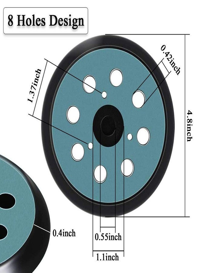 Vankcp 6 Pieces 5 inch 8 Hole Sander Replacement Pad Parts Vankcp Orbital Sanding Backing Plates Hook Loop Sander Pad Fits for Makita, DeWalt, Porter Cable, Hitachi - Image 2