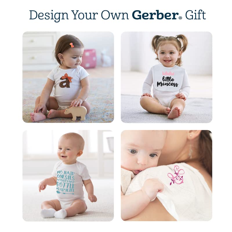 Gerber Gerber Baby 3-Pack Short-Sleeve Slip-On Shirts, White, 0-3 Months  - Image 2