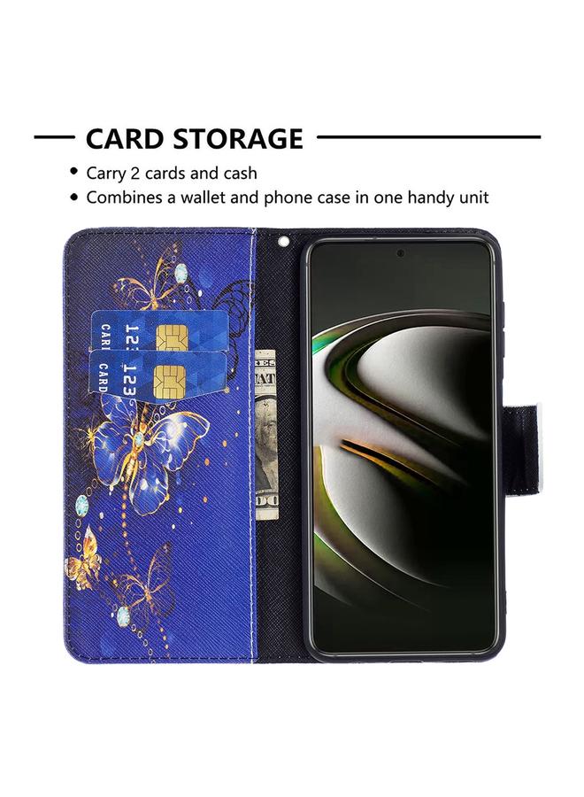 اس-توب جراب لهاتف Samsung Galaxy S22 5G بنمط رسم ملون، جراب جلدي قابل للطي أفقيًا مع حامل وفتحات للبطاقات ومحفظة - Image 5