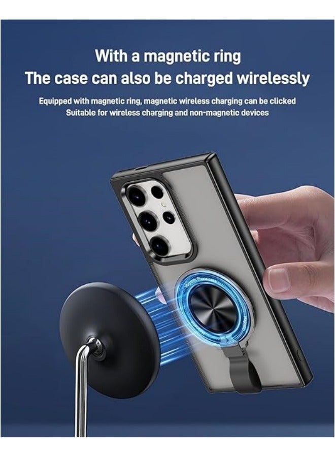 General 360° Rotatable Ring Compatible with Samsung Galaxy S24 Ultra Case, Shockproof Magentic Phone Cover with Stand & Wrist Strap for S24 Ultra  - Image 4