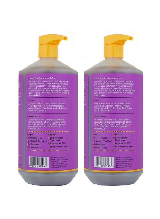 Alaffia Everyday Shea Body Wash Shea Butter Neem And Coconut Oil Lavender 2 Pack32 Fl Oz Ea - Image 2