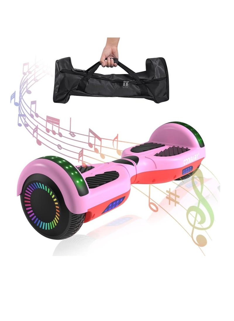COOLBABY 6.5inch Smart Scooter 2 Wheels Self Scooter with Led Lights