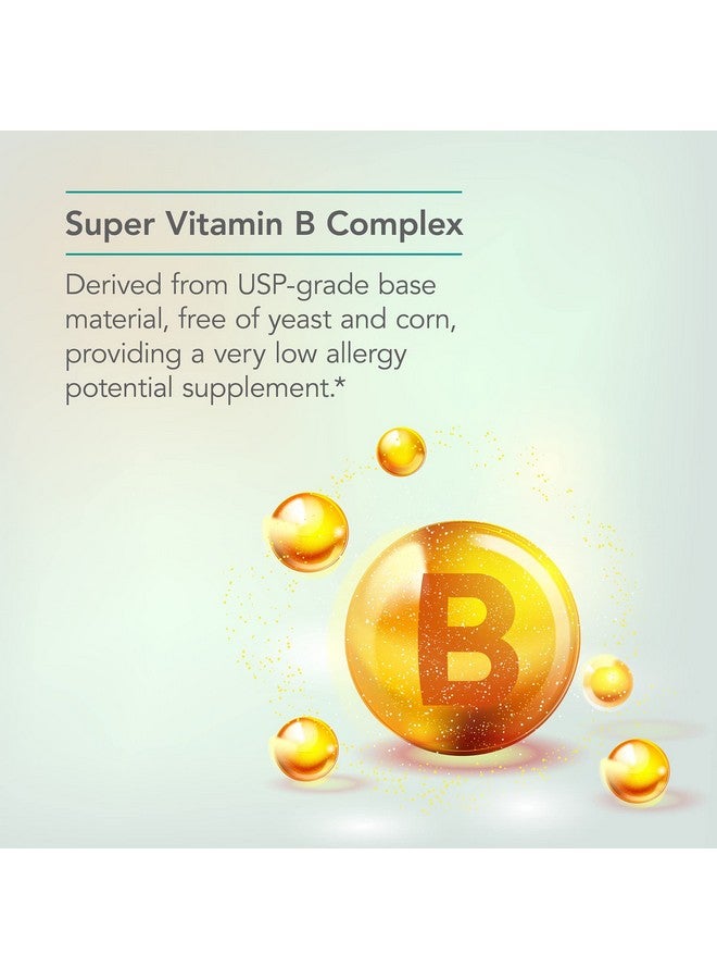 Nutricology Super Vitamin B Complex - Vitamin B for Men & Women, Vitamin B Supplement, Vitamin B12, Vitamin B6, Vegetarian Capsules, Corn-Free, Yeast-Free - 120 Count - Image 4