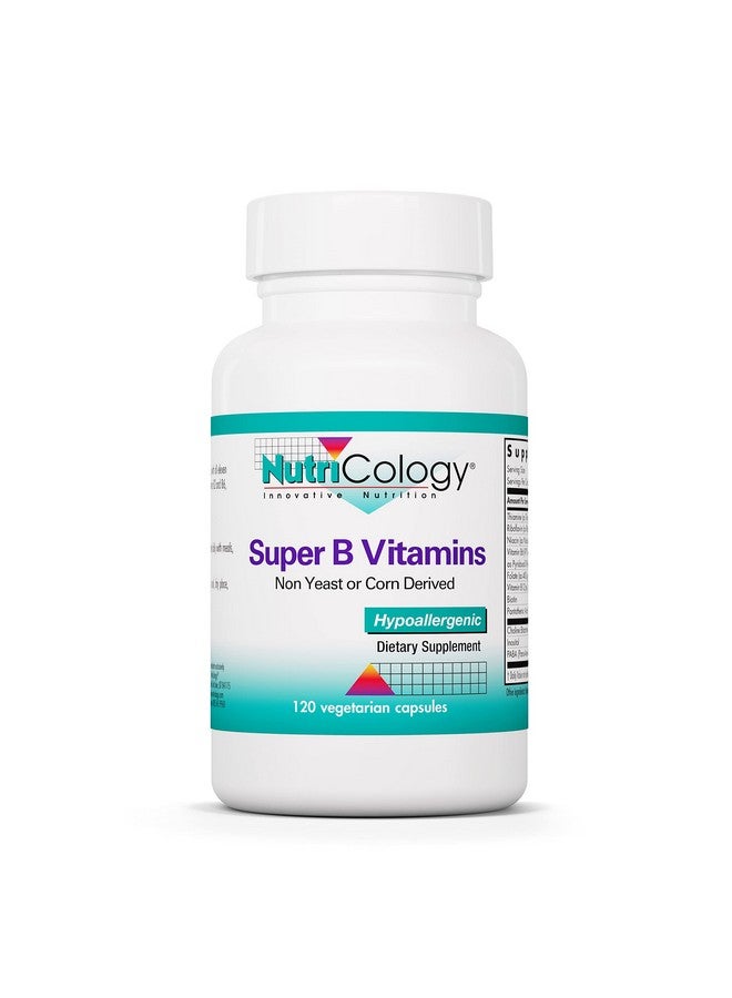 Nutricology Super Vitamin B Complex - Vitamin B for Men & Women, Vitamin B Supplement, Vitamin B12, Vitamin B6, Vegetarian Capsules, Corn-Free, Yeast-Free - 120 Count - Image 1