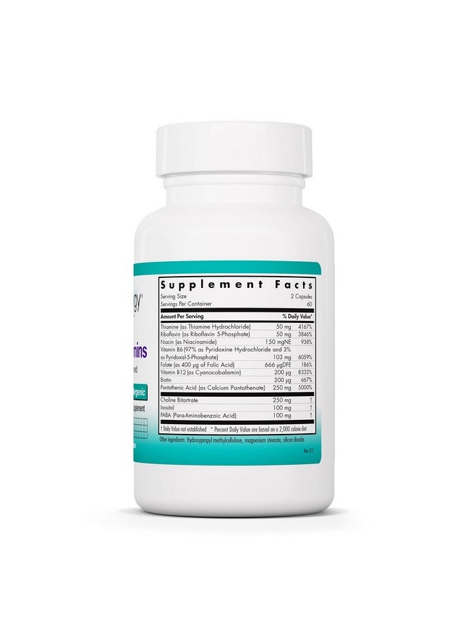 Nutricology Super Vitamin B Complex - Vitamin B for Men & Women, Vitamin B Supplement, Vitamin B12, Vitamin B6, Vegetarian Capsules, Corn-Free, Yeast-Free - 120 Count - Image 2