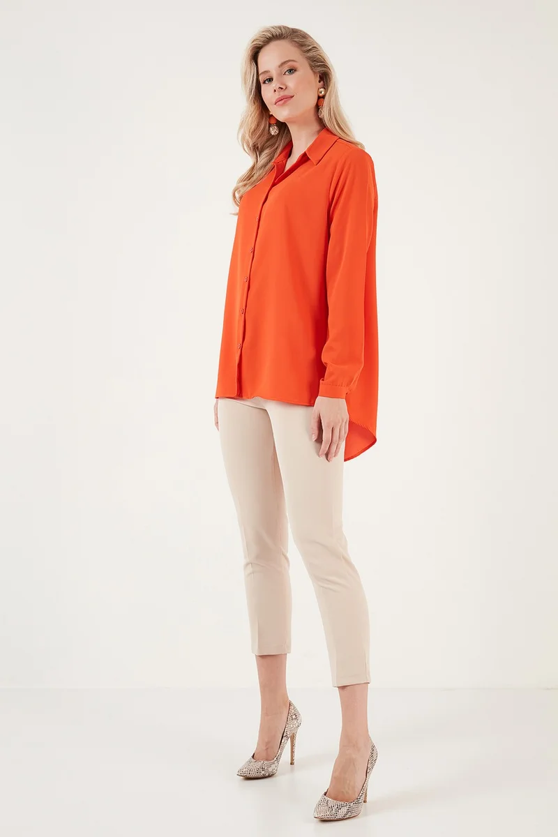Lela Relaxed Cut Long Back Shirt Women's Shirt 6118728