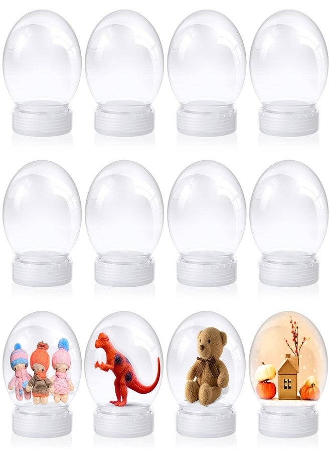 Mimorou 12 Pcs 3.9 Inch DIY Snow Globe Bulk Clear Water Globe with Screw Off Cap Plastic Empty Snow Craft for Home DIY Craft Wedding Decoration - Image 1