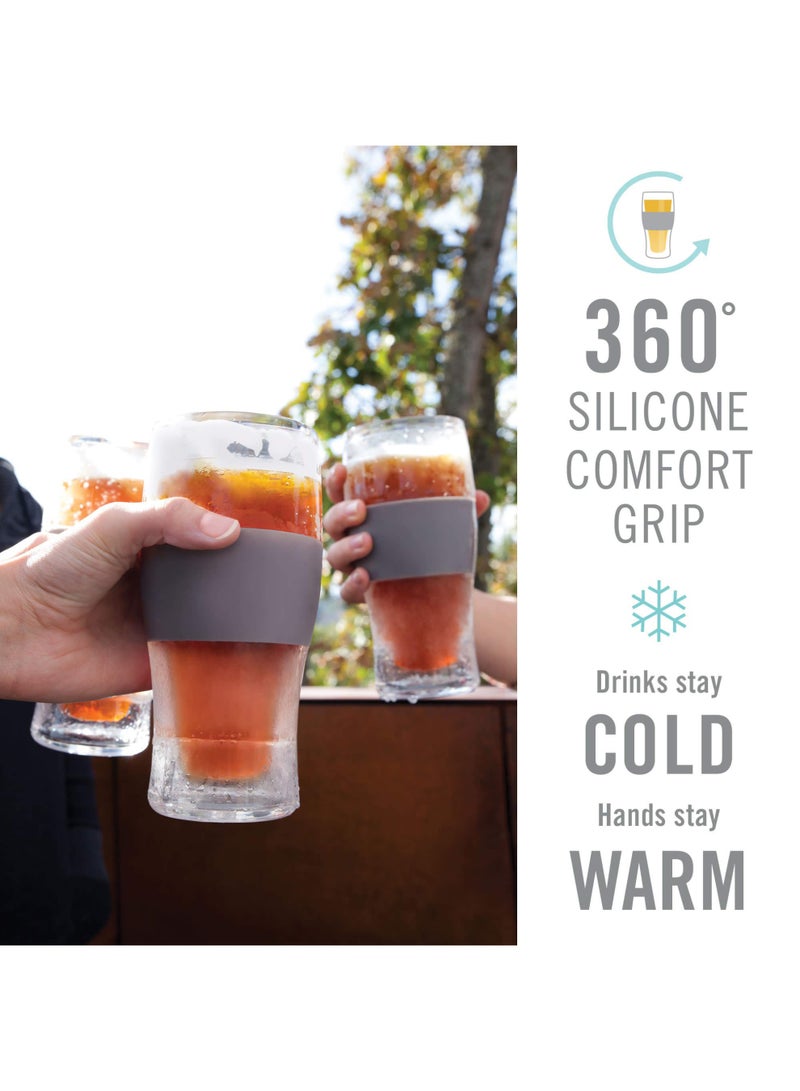 ميون أكواب قهوة، أكواب قهوة مجمدة، مجموعة أكواب باينت قابلة للتجميد، كوب قهوة معزول للحفاظ على برودة مشروباتك، معزول بجدار مزدوج، 16 أونصة، رمادي - Image 3