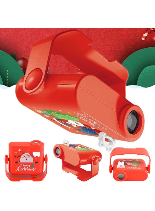 Mini Santa Christmas Pattern Projector Toy for Children, 5 Interchangeable Slides Wall Ceiling Projection Lamp, Portable Xmas Night Light Decor, Ideal Christmas Stocking Stuffer Gift for Toddlers - Image 5