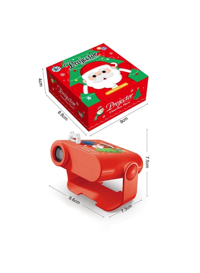 Mini Santa Christmas Pattern Projector Toy for Children, 5 Interchangeable Slides Wall Ceiling Projection Lamp, Portable Xmas Night Light Decor, Ideal Christmas Stocking Stuffer Gift for Toddlers - Image 4