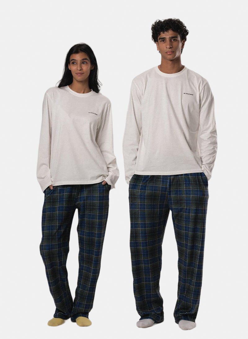 In Your Shoe Green Plaid Fluffy Pyjama Pants - Image 2