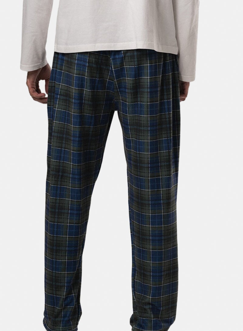 In Your Shoe Green Plaid Fluffy Pyjama Pants - Image 5
