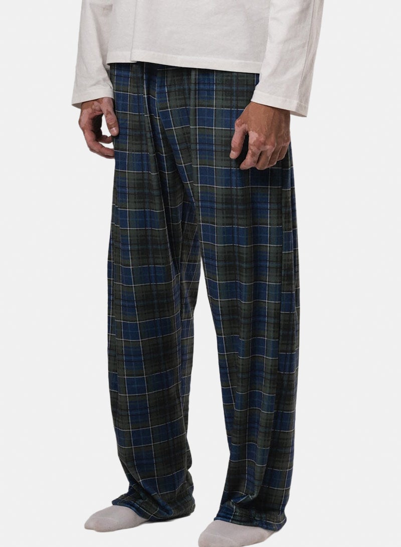 In Your Shoe Green Plaid Fluffy Pyjama Pants - Image 4