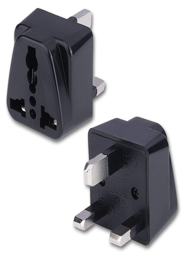 MX India to UK Travel Adapter - Type G Plug Converter for Laptops, Cameras, Chargers & Devices - Compatible with UAE, Hong Kong, Dubai - Pack of 2 - Image 2