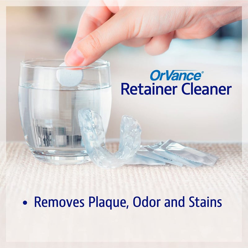 OrVance Retainer Cleaner Tablets (3 Month Supply) | Only 2 Cleanings Per Week Required | Removes Odors, Stains, Plaque for Invisalign, Mouth/Night Guards, and Removable Orthodontic Appliances - Image 4