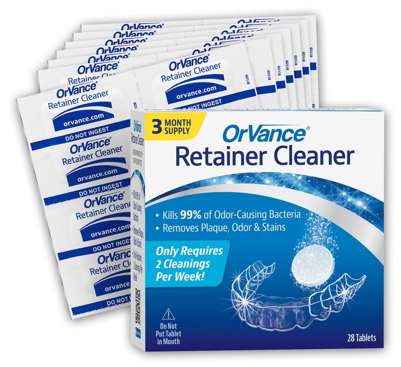 OrVance Retainer Cleaner Tablets (3 Month Supply) | Only 2 Cleanings Per Week Required | Removes Odors, Stains, Plaque for Invisalign, Mouth/Night Guards, and Removable Orthodontic Appliances - Image 2