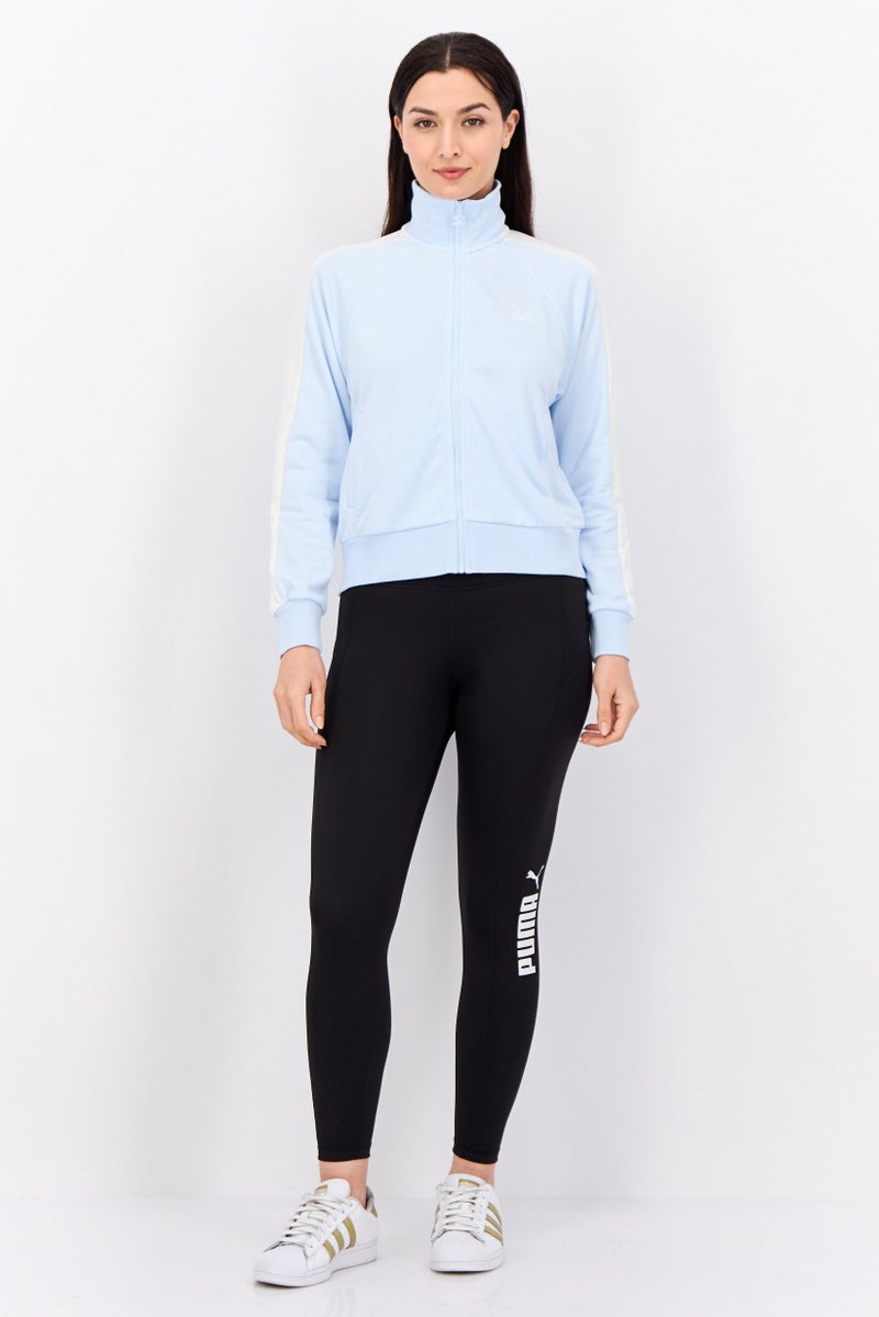 PUMA Women Sportswear Fit Long Sleeve Iconic T7 Track Jacket, Pastel Blue/White  - Image 4