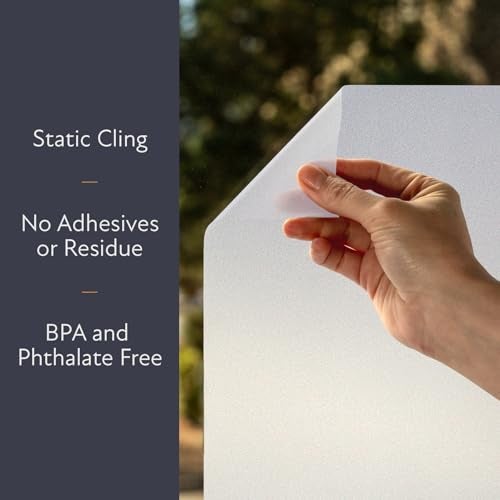 Artscape Etched Glass | Decorative Privacy Window Film with Etched Frosted Glass Pattern | Non-Adhesive & UV Protection | Easy to Apply & Removable | 24 x 36 Inches | Made in USA - Image 5
