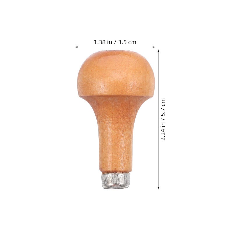 5pcs Mushroom Shaped Woodcarving Tool Handles Solid Wood Replacement for Sculpting - Image 3