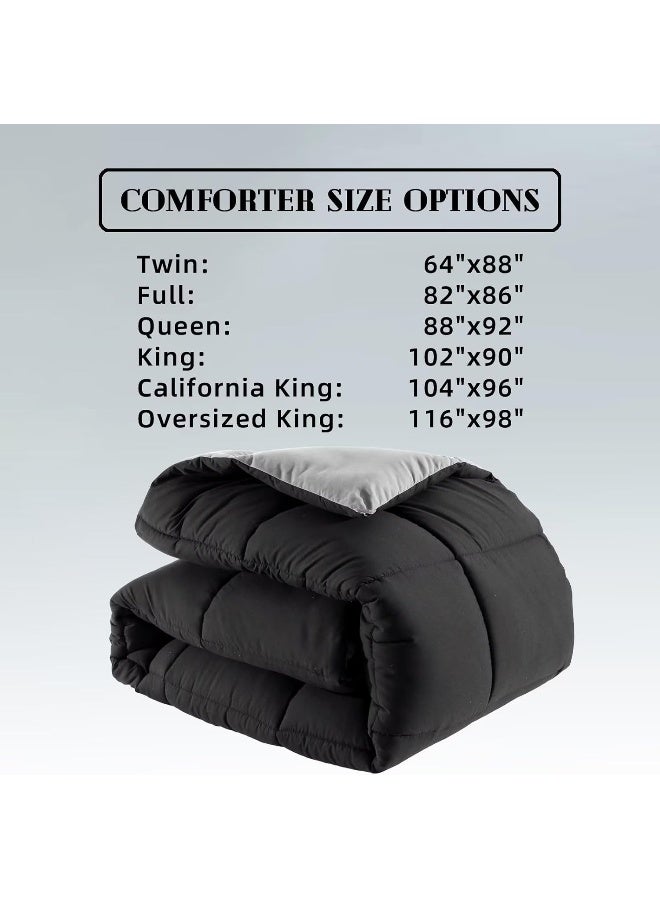 DOWNCOOL DOWNCOOL Reversible Down Alternative Comforter- All Season Ultra Soft Duvet Insert 4 Loops-Box Stitched- Machine Washable King,102x90Inches  - Image 5