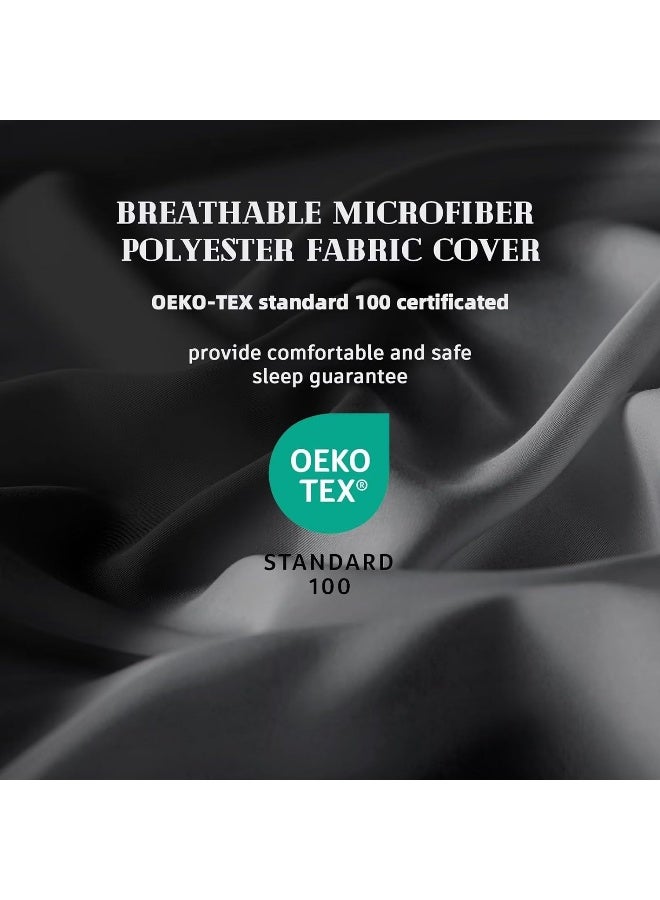 DOWNCOOL DOWNCOOL Reversible Down Alternative Comforter- All Season Ultra Soft Duvet Insert 4 Loops-Box Stitched- Machine Washable King,102x90Inches  - Image 2