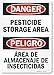 SmartSign SmartSign Plastic Sign, Legend "Danger: Pesticide Storage Area", 14" high x 10" wide, Black/Red on White  - Image 2