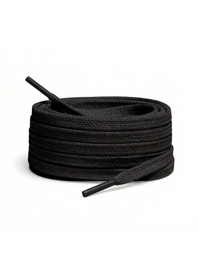 Flat cotton shoelaces for men's and women's boots and sneakers - Image 1