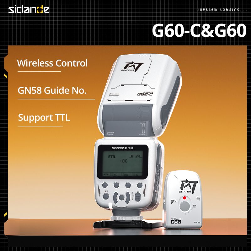 Sidande G60 Wireless External TTL Flash, White Model, for Sony with Flash Trigger - Image 2