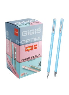 Gigis Unimax G-Optimus Ball Pen 50-Pieces, 0.7 mm, Blue, Smooth Writing Ballpoint Pens for School Office Home  - Image 1
