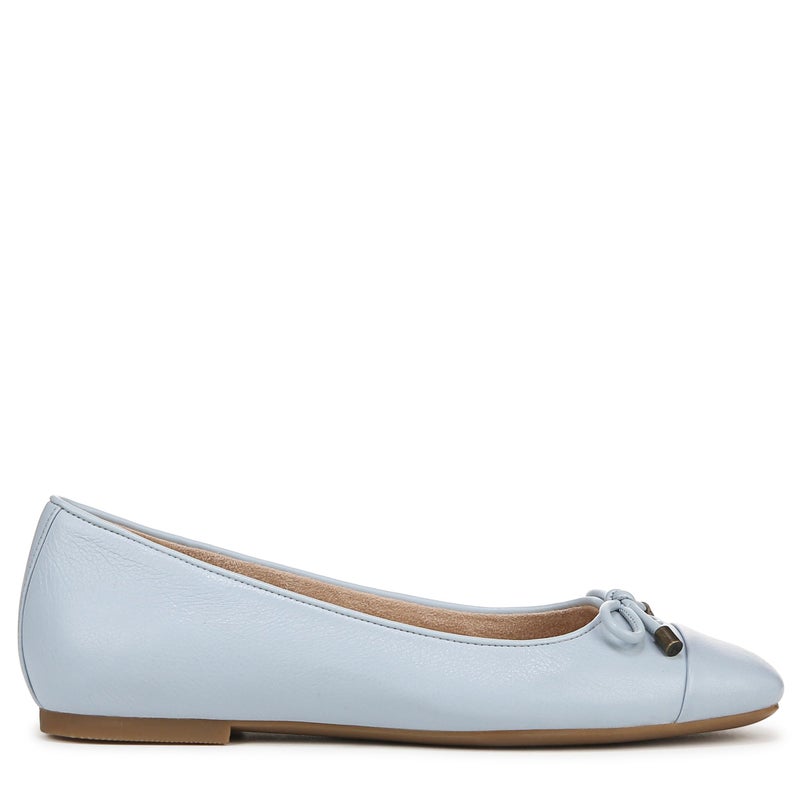 Vionic Women's Klara Ballet Flat, Blue Mist Leather, 5 - Image 3
