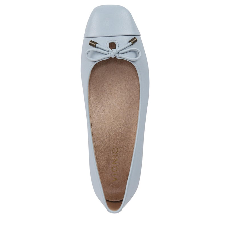 Vionic Women's Klara Ballet Flat, Blue Mist Leather, 5 - Image 5