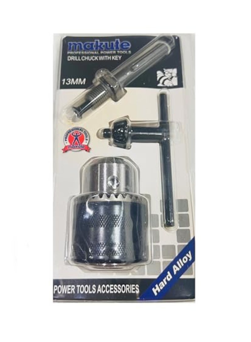 Makute 13mm Alloy Drill Chuck with Key  for Wood  Metal  and all your Drilling Task - Image 2