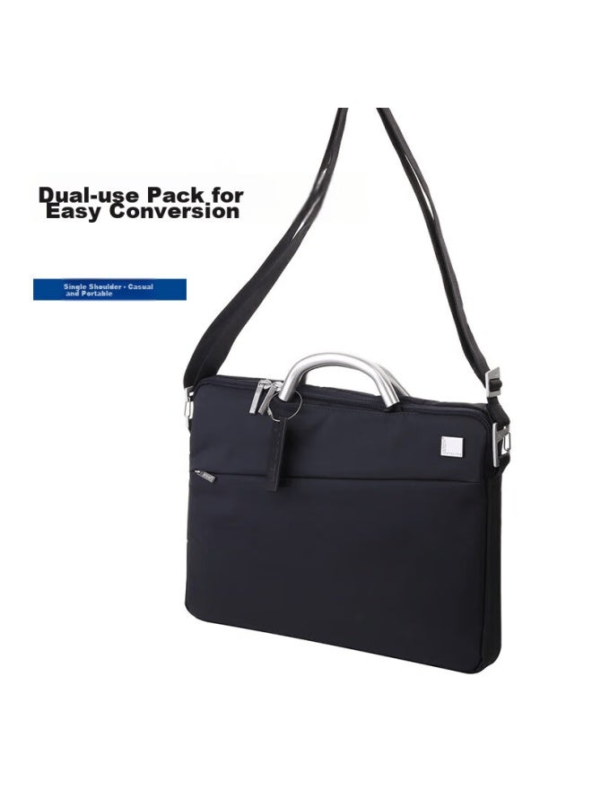 Lexon Handbag For Men, 15.6-inch Laptop Bag, Business Bag, Fashionable Casual Briefcase, Blue And Black Color - Image 1