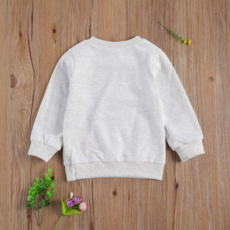 Beqeuewll Toddler Boy Girl Valentines Day Outfit Love You More Letter Crewneck Sweatshirt Little Kids Long Sleeve Sweater Tops (Grey  2-3T) - Image 5