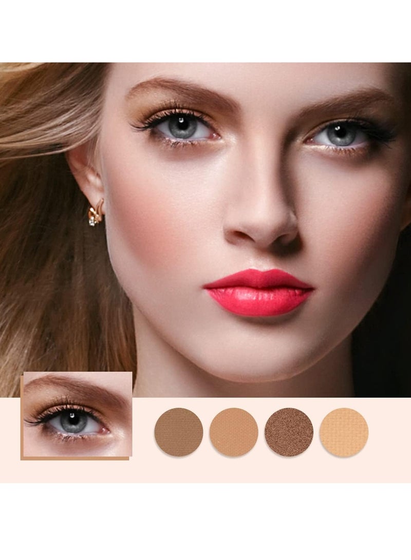 Atkins Eyeshadow Palette Makeup 9 Shimmer and Matte Shades Highly Pigmented Creamy Texture Natural Brown Neutral Cosmetic Eye Shadows - Image 5