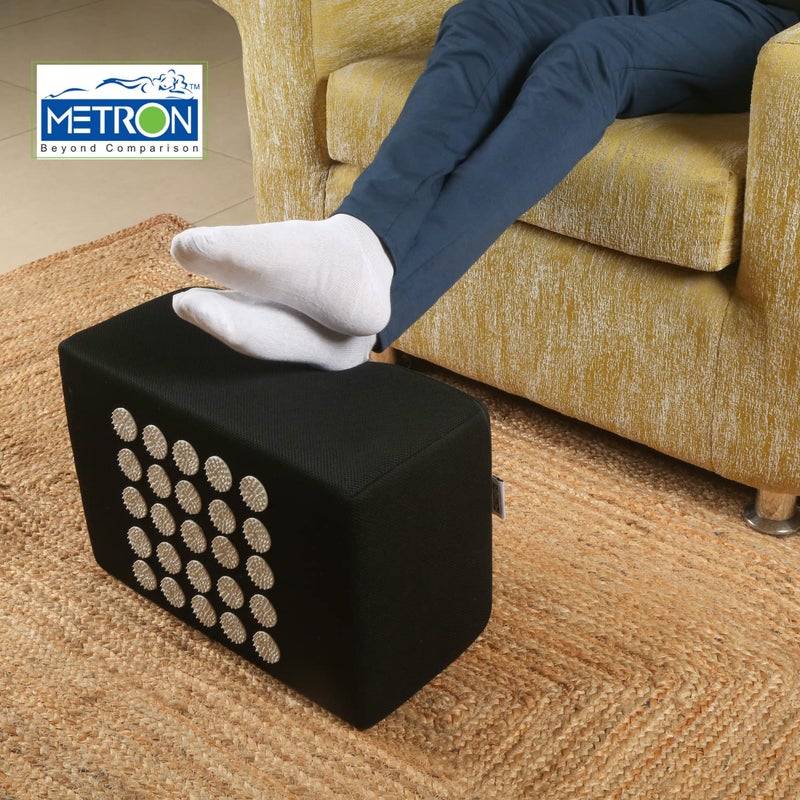 Metron Extra Large Foot Rest for Stools High Chairs Sofa Dining Table Under Desk Best for Kids Adults Shorter Folks Senior Persons Now with Acupressure Stimulators for Pain Relief - Image 2