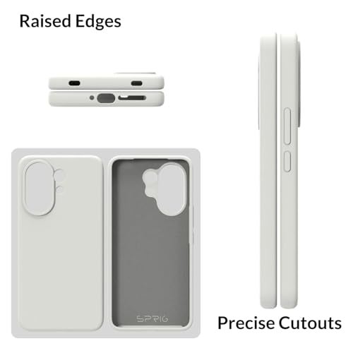 SPRIG Compatible with Vivo V60 Premium SilkTone Back Cover Drop Tested Shock Proof Mobile Case for Men, Women, Boys and Girls with Camera Protection (Light Grey) - Image 3